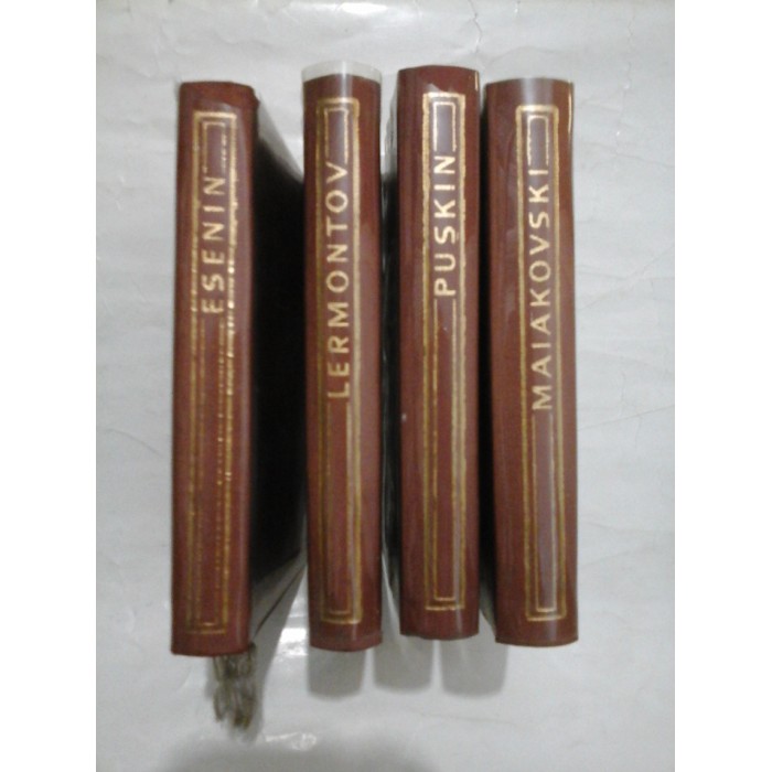 MAIAKOVSKI / LERMONTOV / ESENIN / PUSKIN - 4 volume -editie bibliofila